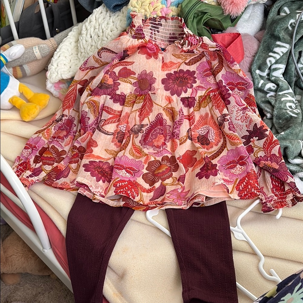 Floral Baby Dress with Leggings